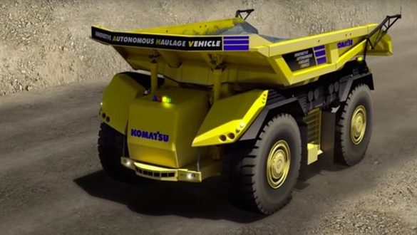 Komatsu unveils its innovative autonomous haulage vehicle